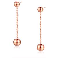 cillajewels oorhangers Edelstaal verguld Ball Bead Rose