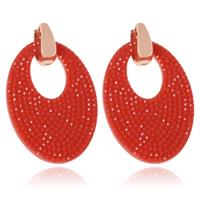 Ovale dames oorbellen Cilla Jewels Rood Goudkleurig