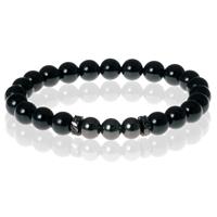 memphis Kralen armband  Agaat Black Beads