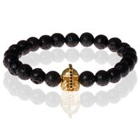 memphis kralen armband Lavasteen Gladiator Gold