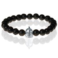 memphis kralen armband Lavasteen Gladiator Silver