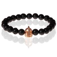 memphis kralen armband Lavasteen Gladiator Rose