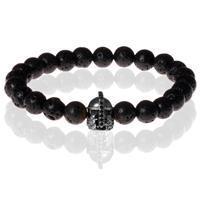 memphis kralen armband Lavasteen Gladiator Black