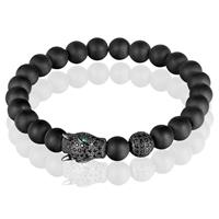 memphis kralen armband Luipaard Zwart