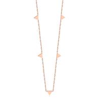 cillajewels dames ketting Edelstaal Verguld Rose Driehoek