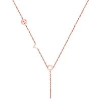 cillajewels dames ketting Edelstaal Verguld Rose Bar T