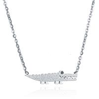 cillajewels dames ketting Edelstaal Alligator Zilverkleurig