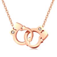 cillajewels ketting Rosegoud Handcuff Pendant