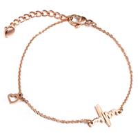 cillajewels armband Heartbeat Rosegoud