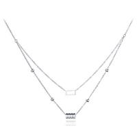 cillajewels dames choker Edelstaal Cylinder Square Zilverkleurig