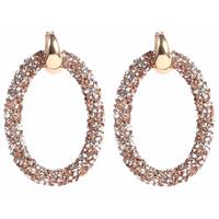 cillajewels oorbellen Crystal Oval Gold Brown
