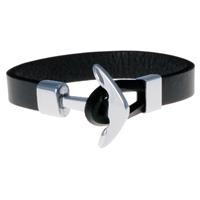 lgtjwls LGT Jewels leren armband met Stalen Anker