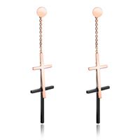 cillajewels Double Cross stud oorbellen