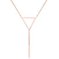 cillajewels Dames ketting  Edelstaal Verguld rose Driehoek Staaf