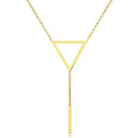 cillajewels Dames ketting  Edelstaal Verguld Goudkleurig Driehoek Staaf