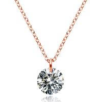cillajewels Dames ketting  Edelstaal Verguld Rose Zirkoon