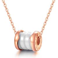 cillajewels ketting Rosegoud Wit Roman Pendant