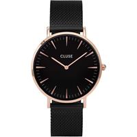 clusehorloges CLUSE CW0101201010 - La Bohème - Mesh Rose Black/Black - Horloge