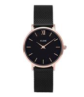 clusehorloges CLUSE CW0101203024 - Minuit Mesh Black/Rosé - horloge