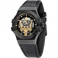Maserati R8821108036 Herren-Automatikuhr Potenza Skelett Schwarz