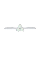 Elli bandring opaal cirkel geo trio trend 925 zilver verguld