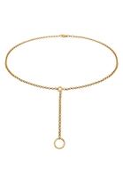 Elli Collierkettchen Choker Y-kette mit Kreis 925 Silber