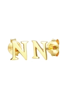 Elli Dames Letter N Minimal in 925 Sterling Zilver Verguld