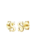 Elli Dames stud letter S initialen minimaal in 925 sterling zilver