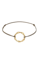 Elli Armband Kreis Geo Design Grau Nylon Verstellbar 925 Silber