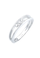 Elli dames met bolletjes in basic geo look in 925 sterling zilver verguld