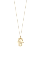 Elli Statementkette Hamsa Hand Swarovski Kristalle 925 Silber