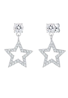 Elli Fonkelende dames ster met kristallen in 925 sterling zilver