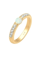 Elli PREMIUM Dames Precious Glamorous met Kristallen en Opaal in 925 Sterling Silver