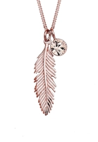 Elli Elli Halsketting Dames Veder Hanger Boho met Kristal in 925 Sterling Zilver