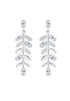 Elli PREMIUM Dames blad symbool met kristallen in 925 sterling zilver