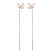 swarovskisieraden Swarovski 5469990 - Dazzling Swan Pe Chain - Rosékleur - Oorstekers
