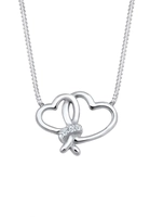 Elli DIAMONDS Dames Hart Liefde met Diamant (0.045 ct.) in 925 Sterling Zilver