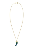 Elli dames collier met tand hanger in abalone schelp verguld in 925 sterling zilver