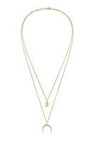 Elli Dames Halve Maan Sterplaat in Laagjeslook met Zirkonia Edelsteen in 925 Sterling Zilver
