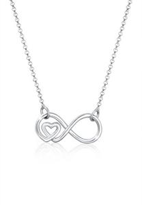 Elli Dames Infinity Hart in 925 Sterling Zilver roségoud verguld