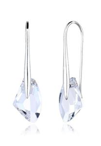 Elli Dames Drop Oorbellen Edelsteentrend met Kristallen in 925 Sterling Zilver Verguld