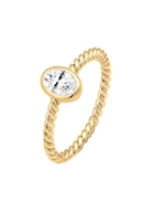 Elli PREMIUM Elli PREMIUM Ring Damesring met Topaas Edelsteen in 925 Sterling Zilver Verguld