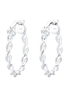 Elli Dames Creolen Basic Spiraal Gedraaid Geo in 925 Sterling Zilver