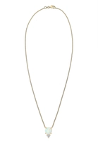 Elli dames vintage elegant met cubic zirconia kristallen en opaal in 925 sterling zilver verguld