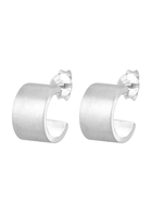 Elli Dames Creolen Hanger Cool Geo Mat in 925 Sterling Zilver verguld