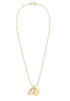Elli Collierkettchen Kauri Muschel und Plättchen Kugelkette 925 Silber