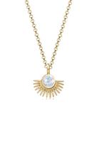 Elli Dames Ventilatorhanger met Maansteen in 925 Sterling Zilver