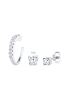 Elli Steker Earcuff Zirkoonkristallen Trend 925 Zilver