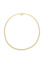 Elli PREMIUM Halskette Panzerkette Massiv Basic Kombinierbar 925er Silber, Gold, 40 cm, gold,