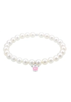 Elli Kinder Kroon met Zoetwater Gekweekte Parel met Kristallen in 925 Sterling Zilver